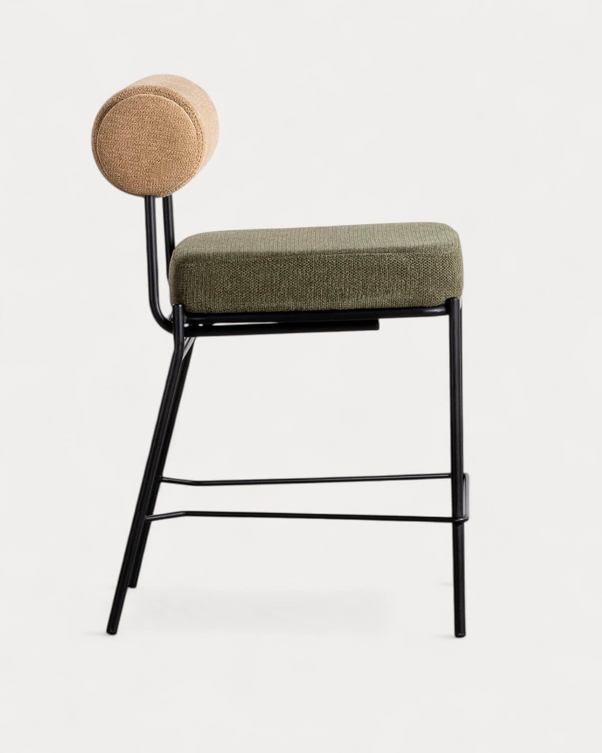 Sgabello Alto in Tessuto e Metallo (64,5 cm) Elin, immagine della galleria 4