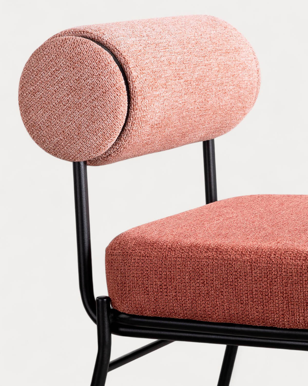 Set di 2 sgabelli bar 65 cm in tessuto e metallo Elin, immagine della galleria 6
