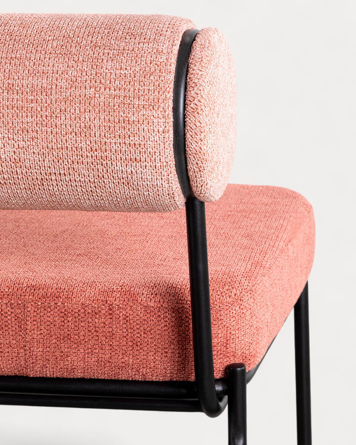Set di 2 sgabelli bar 65 cm in tessuto e metallo Elin, immagine della galleria 7