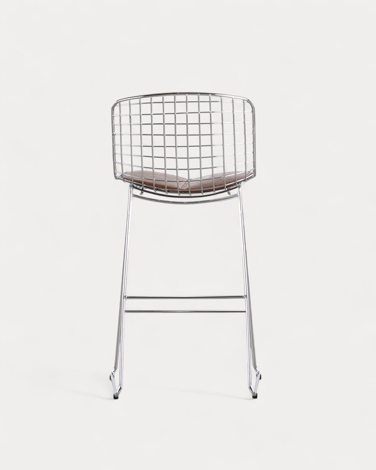 Pack da 2 Sgabelli Alti in Metallo (66 cm) con Schienale Basso Aras, immagine della galleria 5