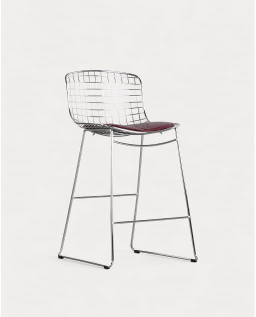 Pack da 2 Sgabelli Alti in Metallo (66 cm) con Schienale Basso Aras