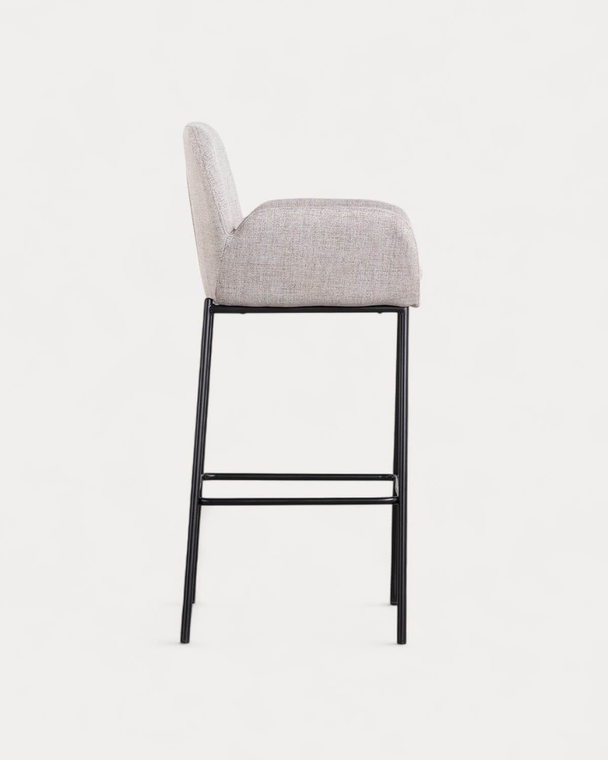 Confezione da 2 sgabelli alti in metallo e tessuto (75 cm) Eider, immagine della galleria 4