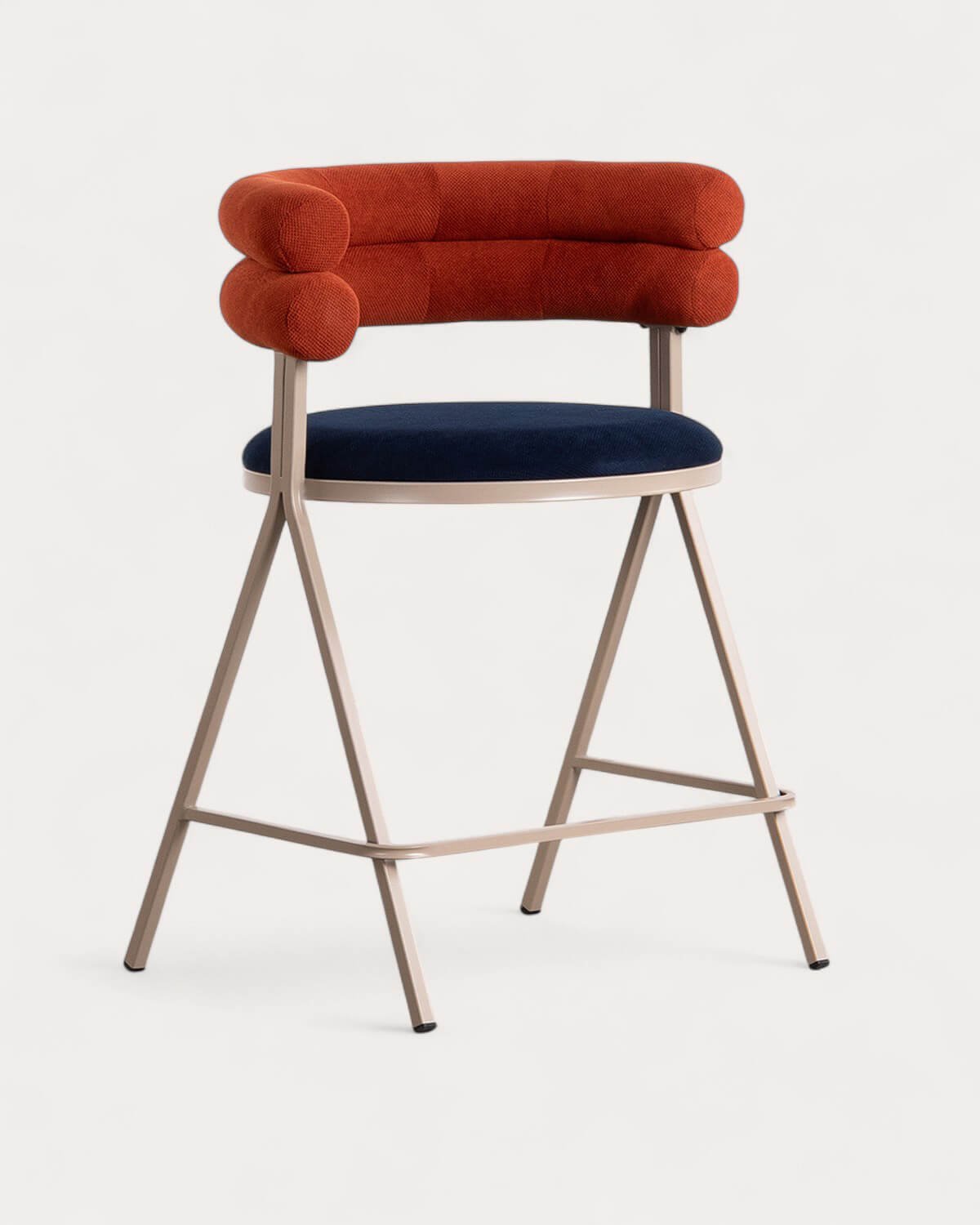 Pack 2 Sgabelli Alti in Tessuto e Metallo (66 cm) Aixa, immagine della galleria 1