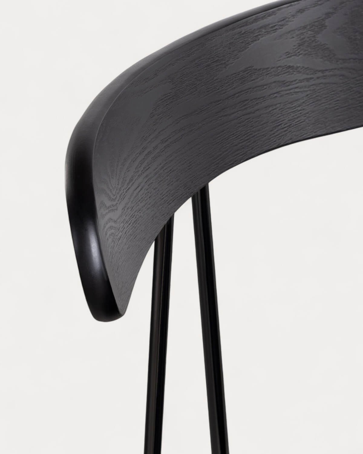 Sgabello Alto in Similpelle e Legno (76 cm) Brunela, immagine della galleria 5