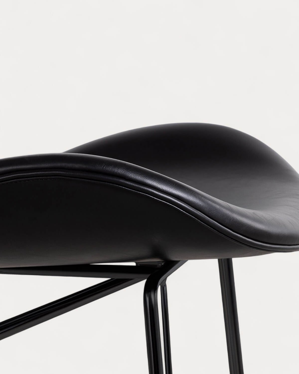 Sgabello Alto in Similpelle e Legno (76 cm) Brunela, immagine della galleria 6