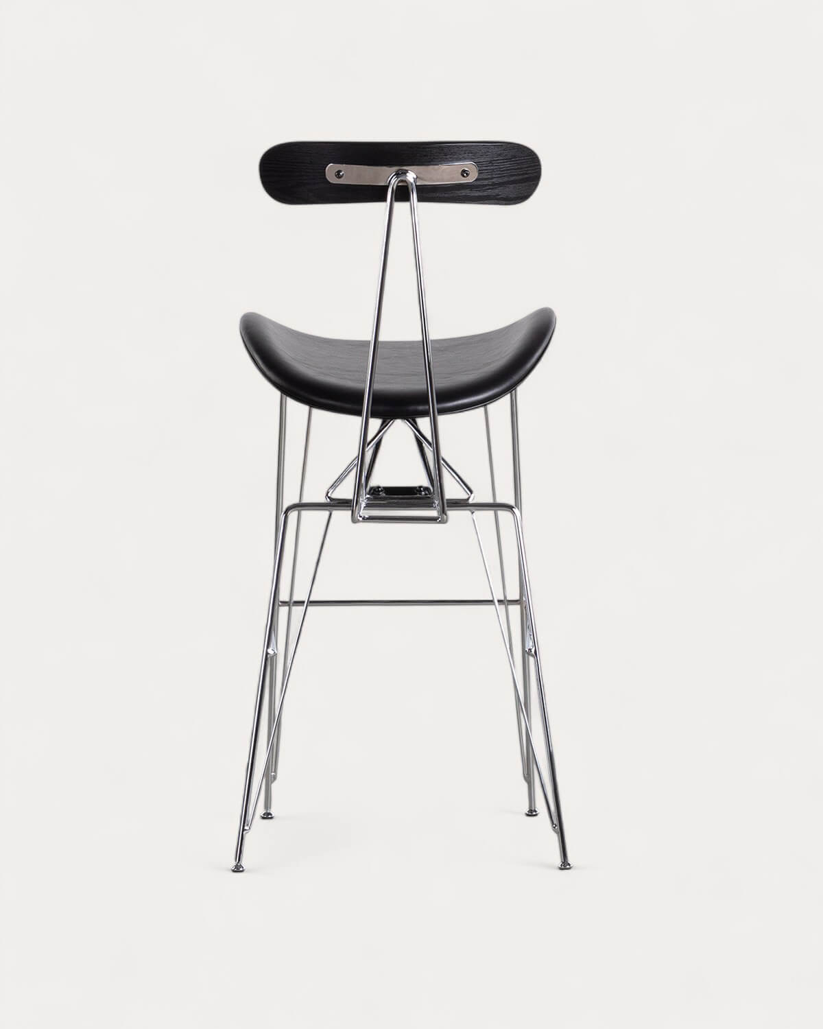 Sgabello Alto in Similpelle e Legno (76 cm) Brunela, immagine della galleria 4