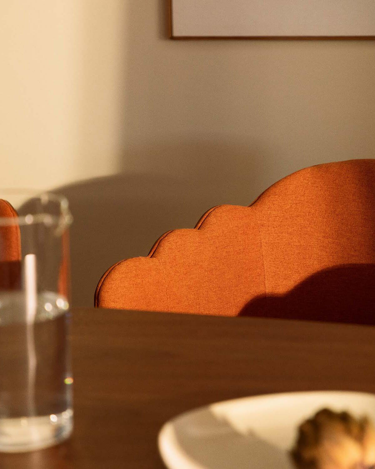 Pack 2 Sedie da Pranzo in Legno e Tessuto Rene, immagine della galleria 3