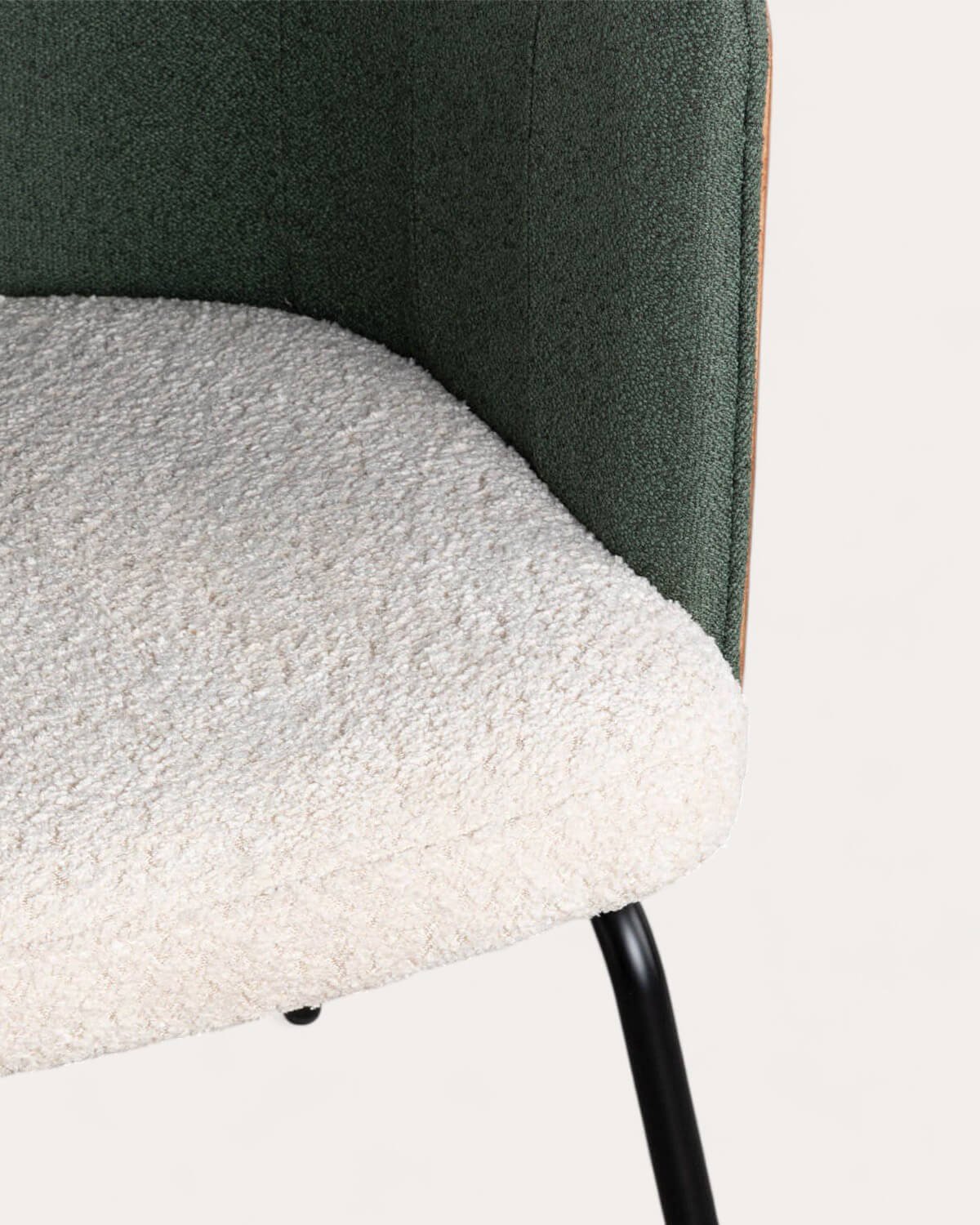 Pack 4 Sedie da Pranzo in Legno e Tessuto Rene, immagine della galleria 7