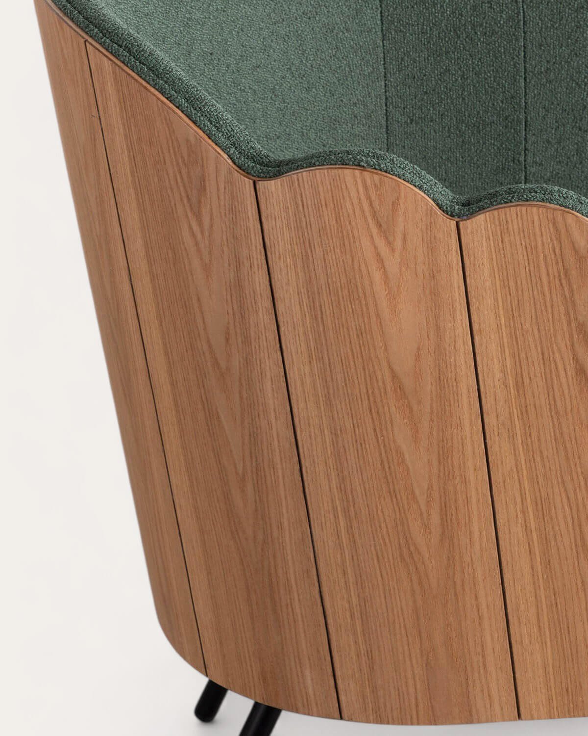 Pack 4 Sedie da Pranzo in Legno e Tessuto Rene, immagine della galleria 8