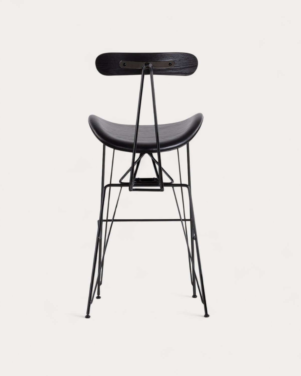 Pack 2 Sgabelli Alti in Similpelle e Legno (76 cm) Brunela, immagine della galleria 3