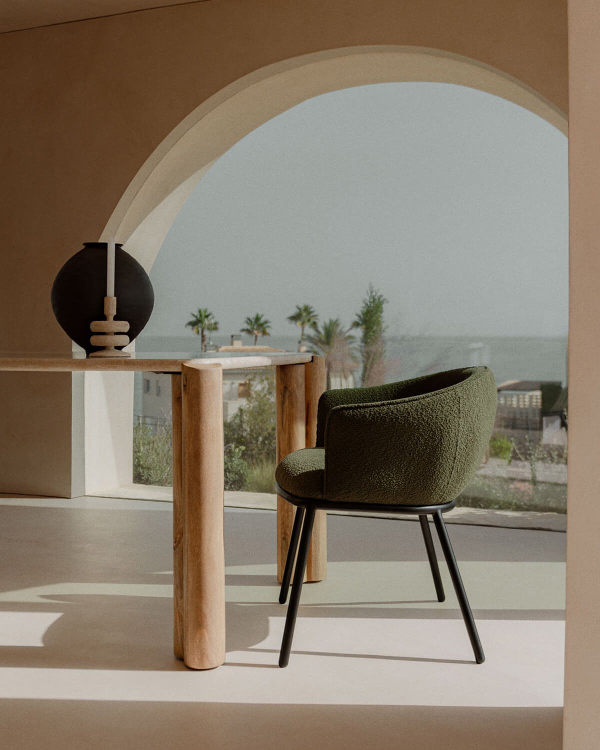 Pack 4 Sedie da Pranzo in Tessuto e Metallo Bonie, immagine della galleria 2