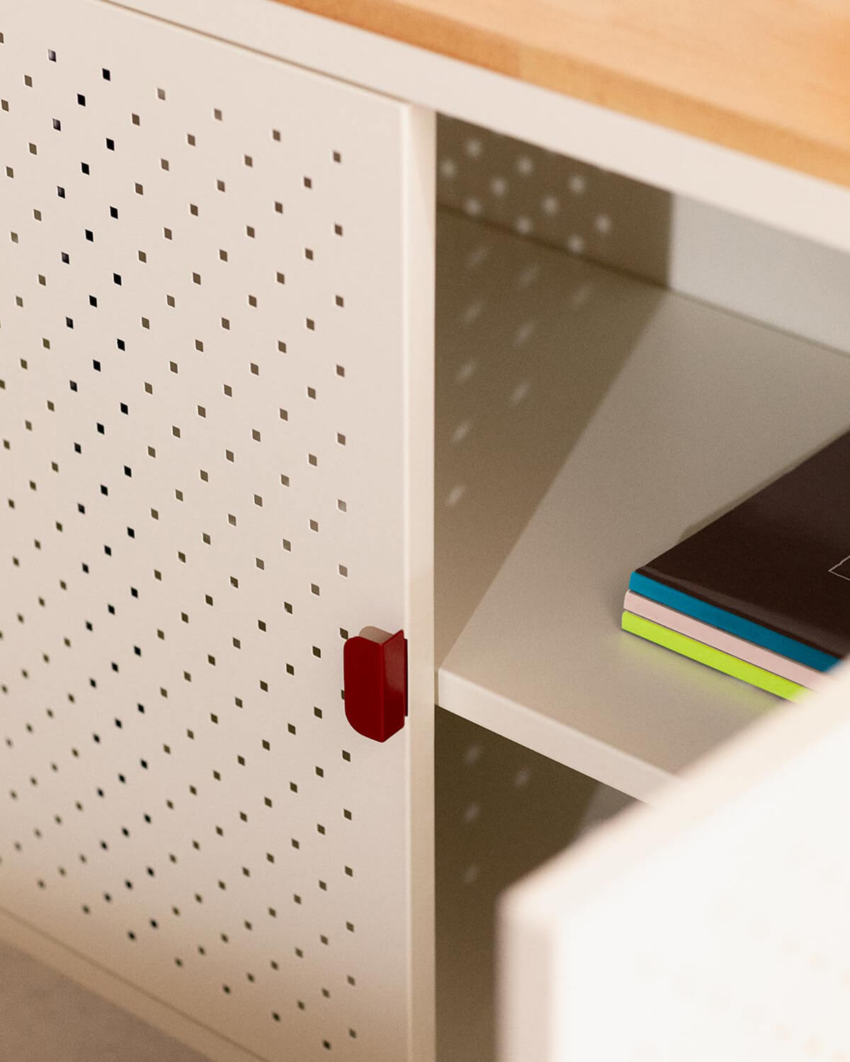 Credenza Bassa 2 Ante in Acciaio Laminato e Legno di Pino Varys, immagine della galleria 3