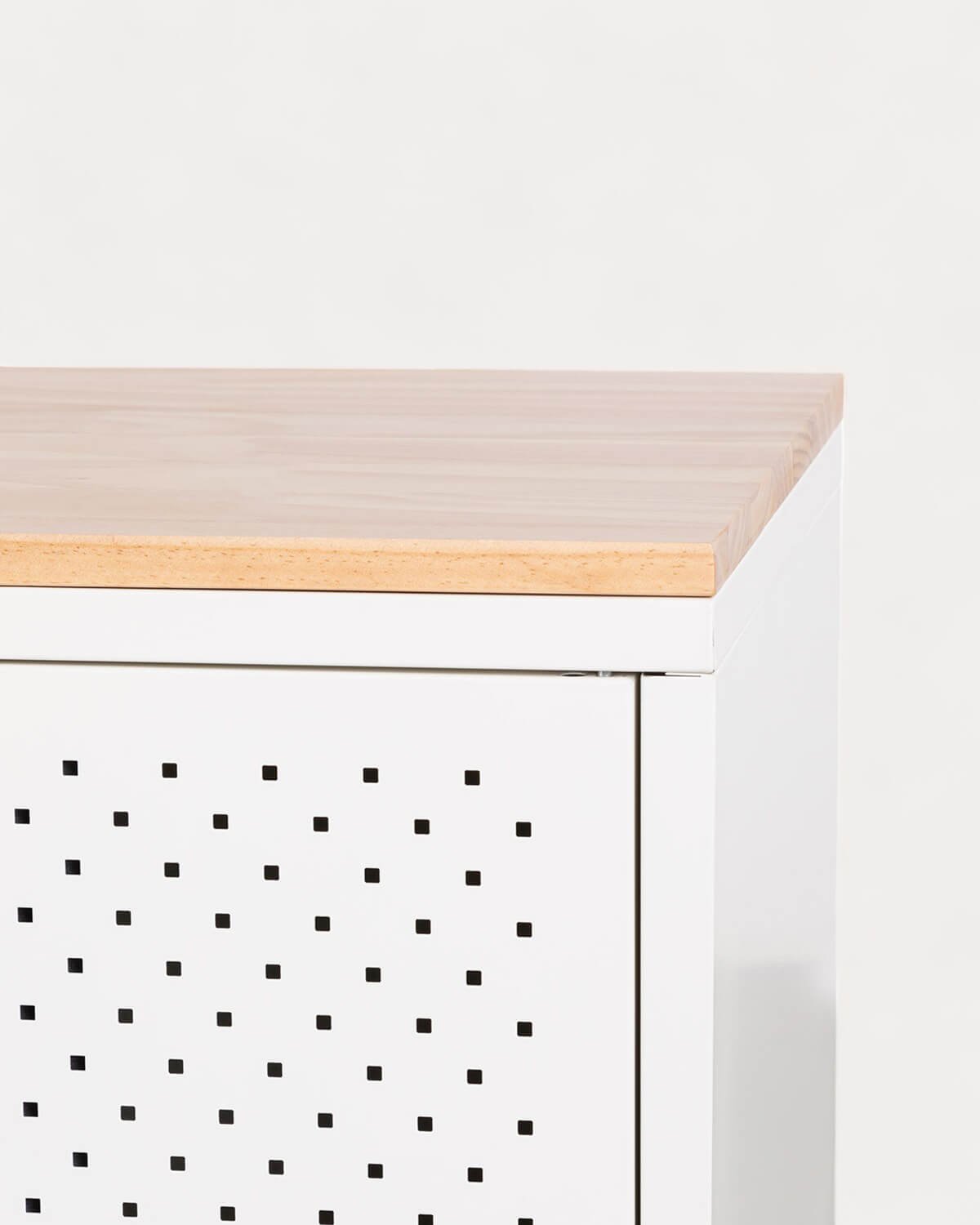Credenza Bassa 2 Ante in Acciaio Laminato e Legno di Pino Varys, immagine della galleria 8