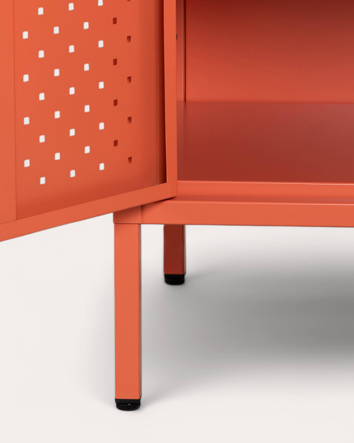 Credenza Bassa 2 Ante 80x41 cm in Acciaio Laminato e Legno di Pino Varys, immagine della galleria 7