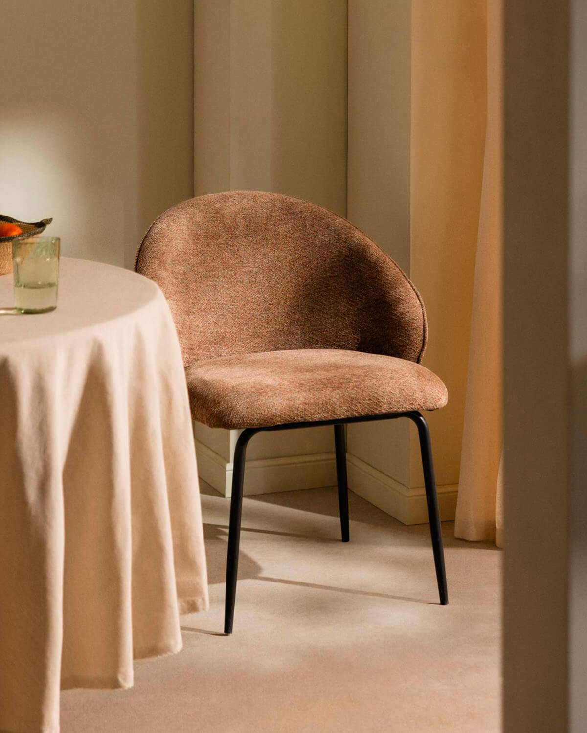 Sedia da Pranzo in Tessuto e Metallo Emna, immagine della galleria 2