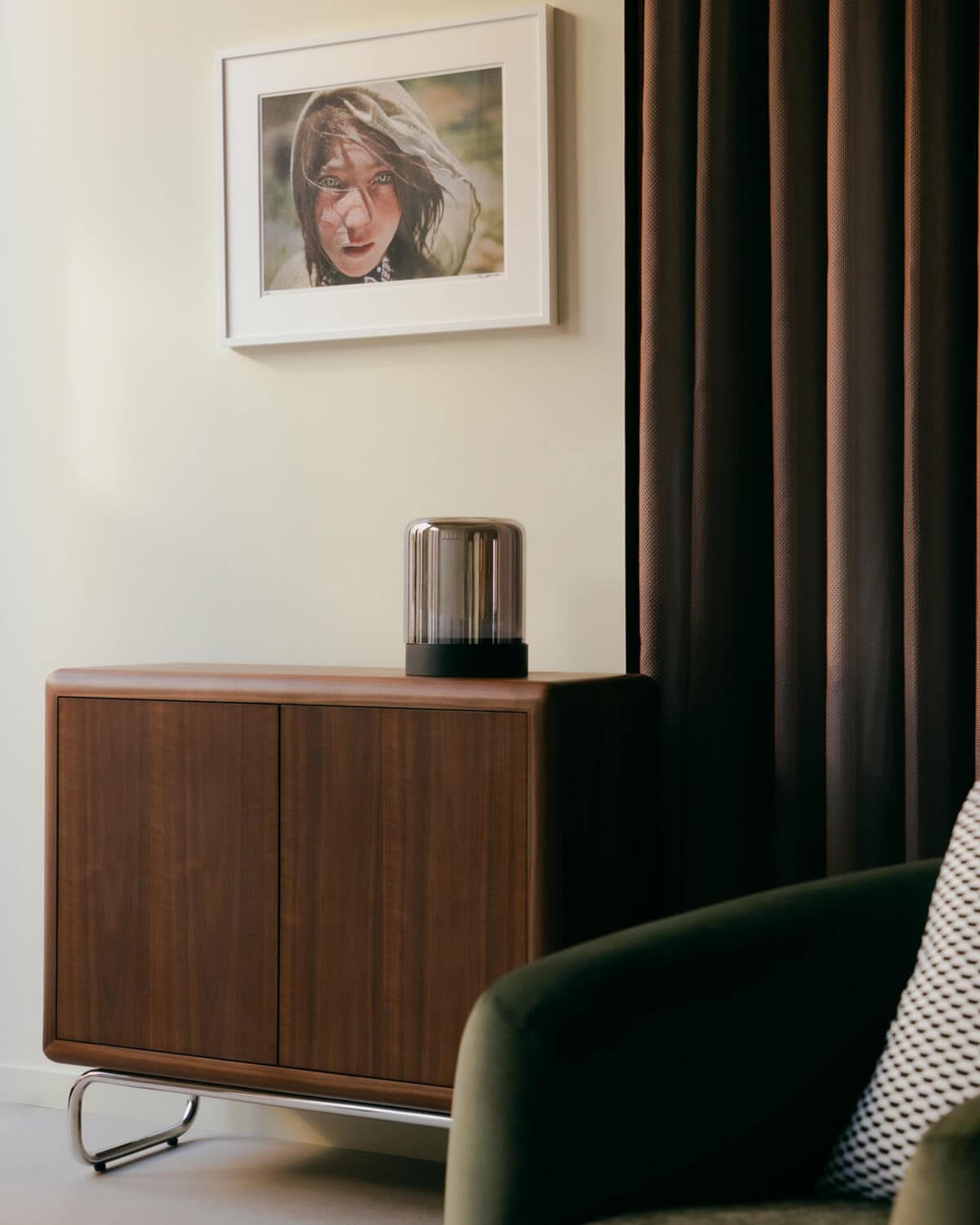 Madia Bassa con 2 Ante 100x40 cm in Legno e Metallo Candela, immagine della galleria 2