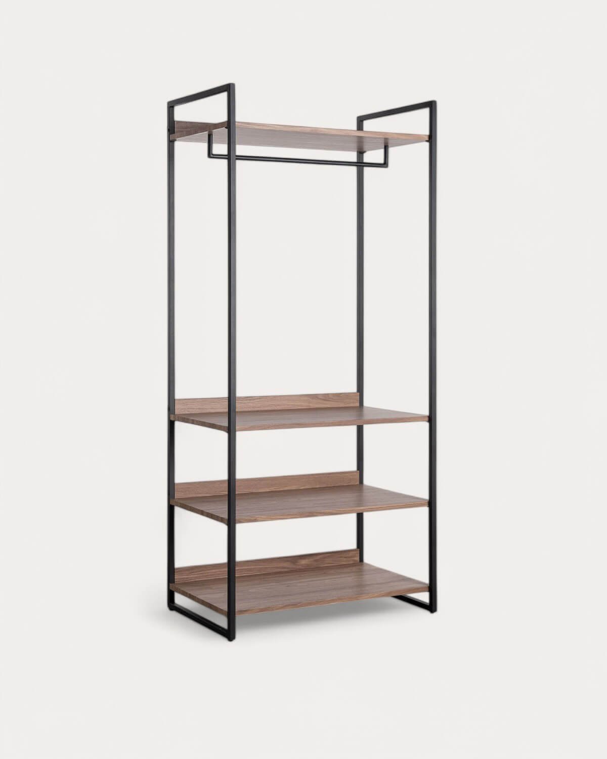 Appendiabiti da Terra con Ripiani in Metallo e Legno (180x80 cm) Mirey, immagine della galleria 1