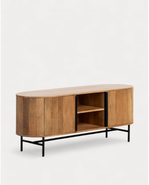 Mobile TV a 2 Ante 137x43 cm in Legno di Mango Viena