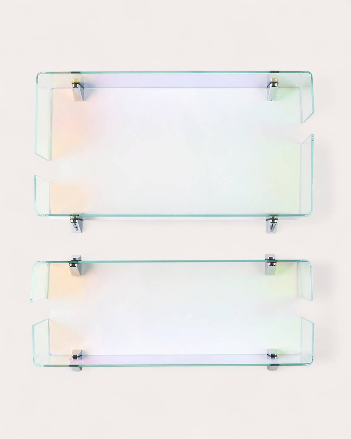 Set di Mensole da Parete in Vetro Temperato Curvato Iris, immagine della galleria 3