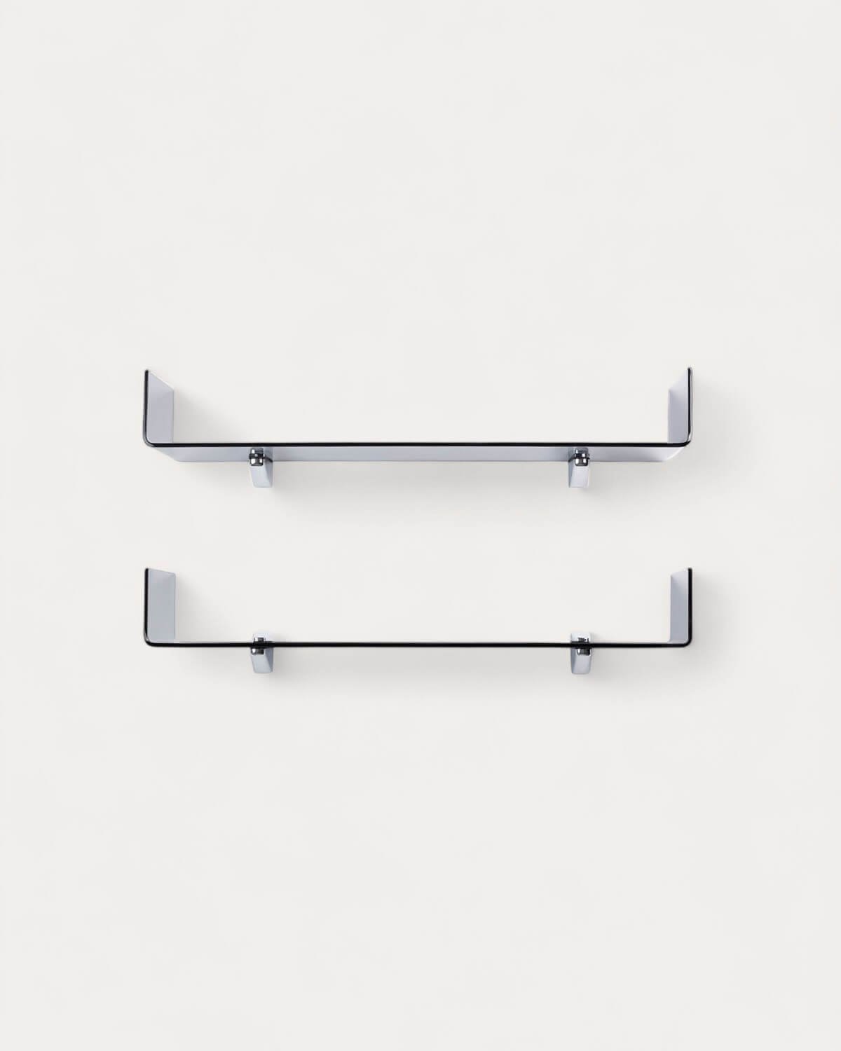 Set di 2 Mensole da Parete in Vetro Curvato Iris, immagine della galleria 1