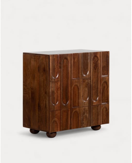 Credenza Bassa con 2 Ante in Legno di Mango Even - Legno di Mango