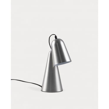 Lampada da Tavolo in Metallo Valiria Grigio Spazzolato - The Masie