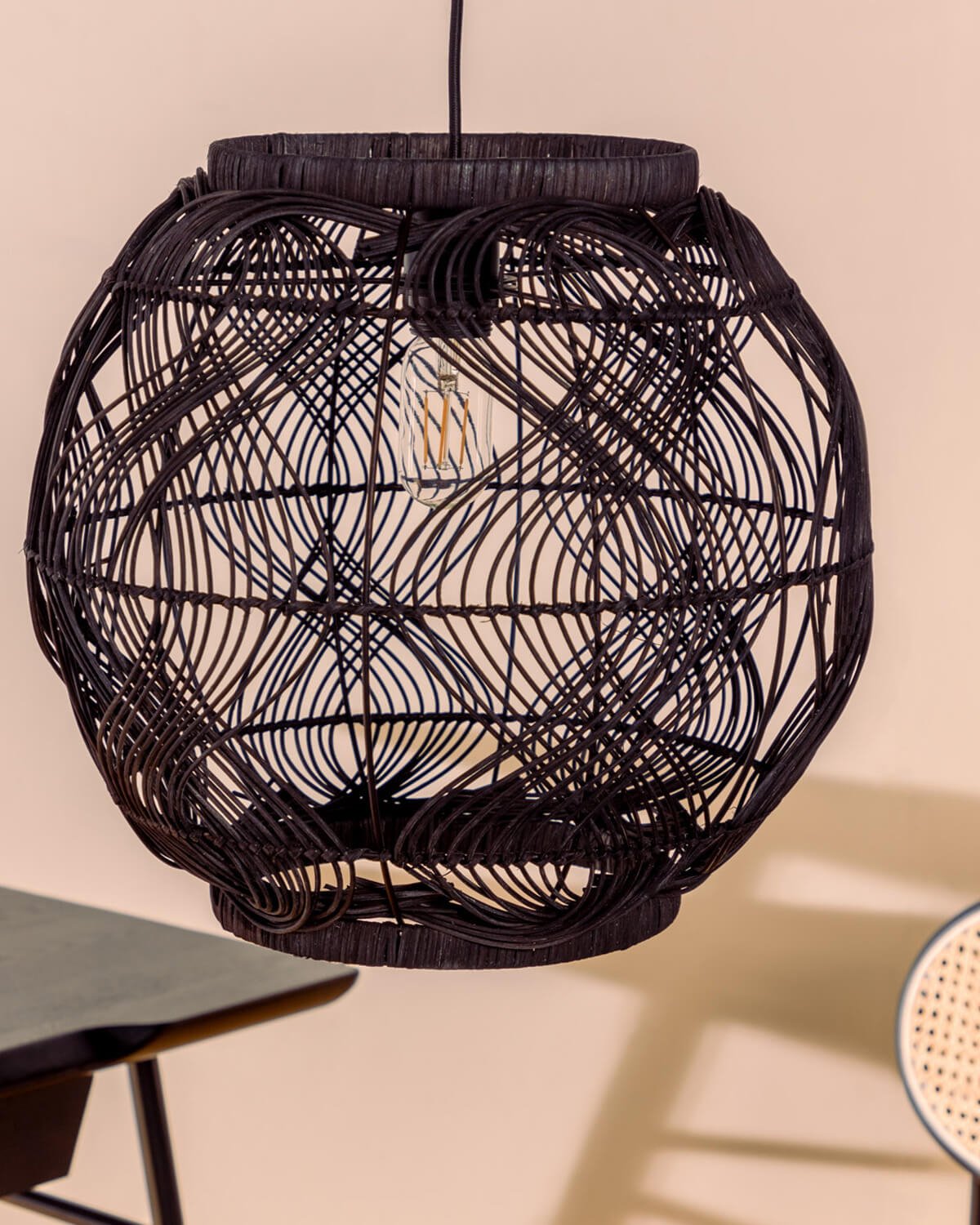 Lampada da Soffitto in Rattan (Ø40 cm) Hopp, immagine della galleria 2