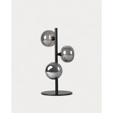 Lampada da Tavolo in Metallo Dasha Nero Obsidian - The Masie