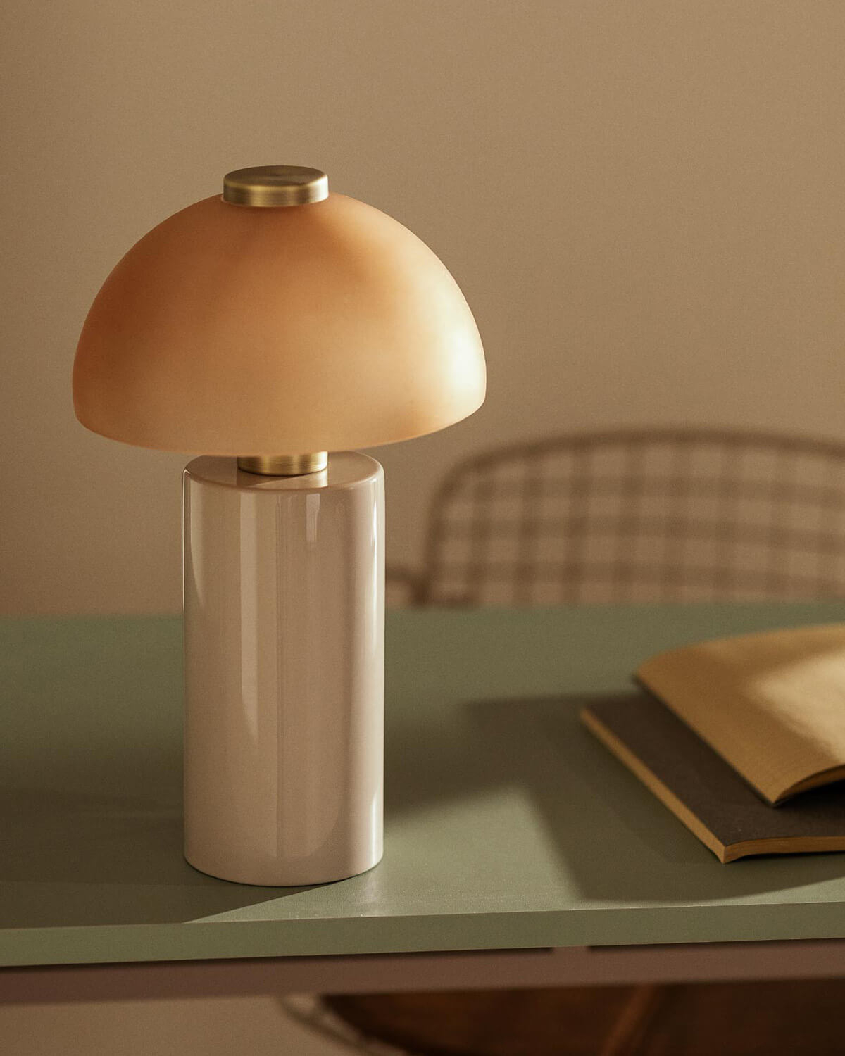 Lampada da Tavolo in Metallo e Vetro (Ø19,5 cm) Seta Vidre, immagine della galleria 3