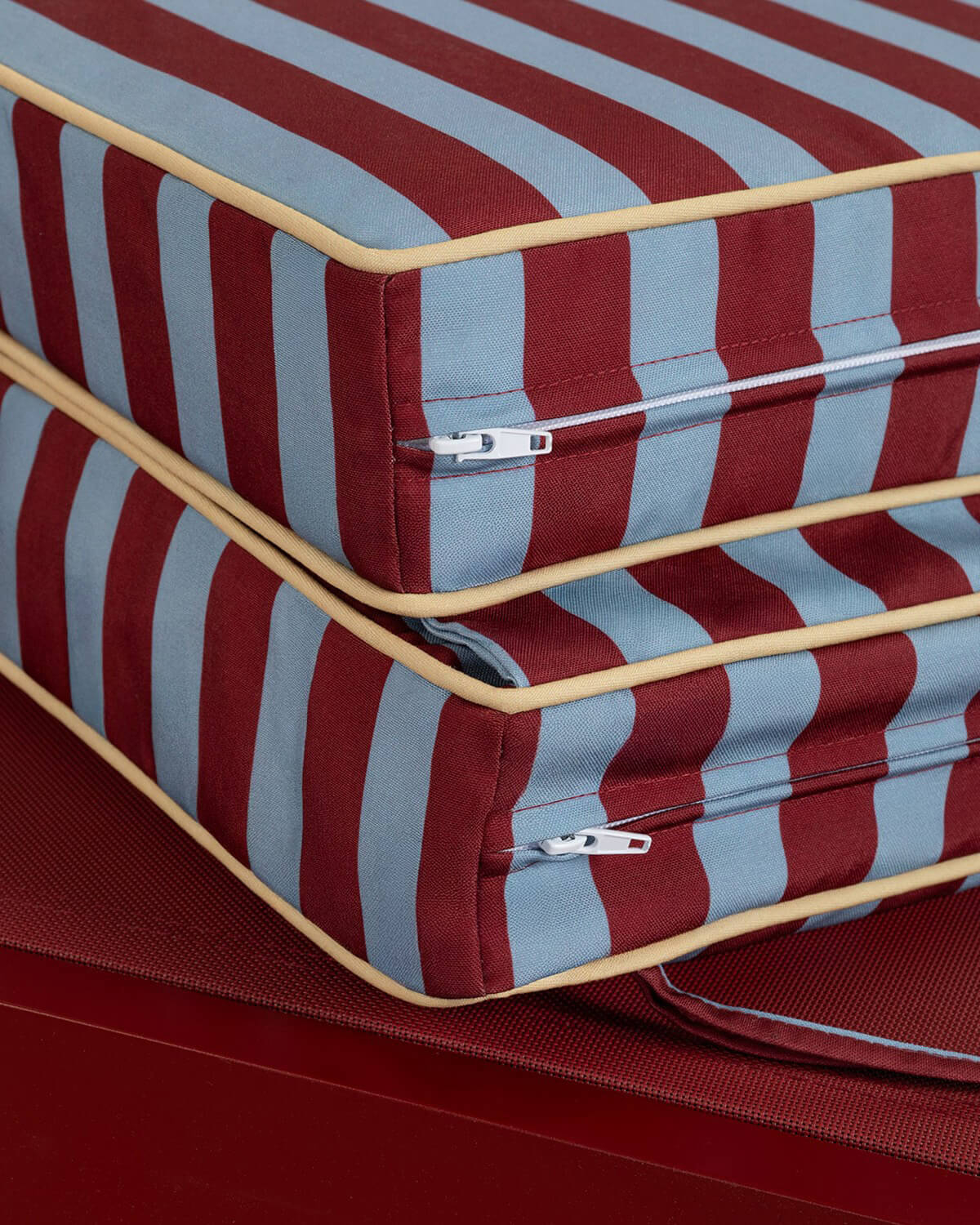 Pack 2 Lettini Reclinabili in Alluminio con Cuscino a Righe New Kreta, immagine della galleria 6