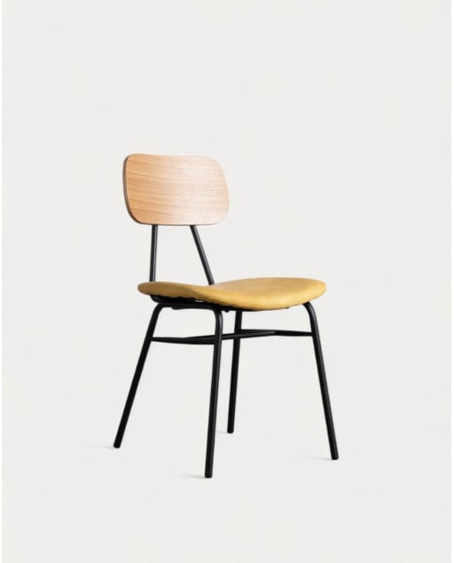 Pack di 4 Sedie da Pranzo in Legno e Similpelle Tallor