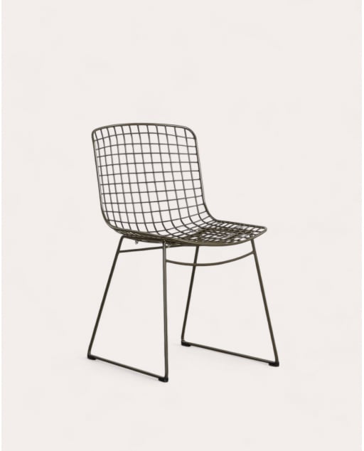 Sedia da Pranzo Metal con Schienale Alto Aras Fresh - Verde Nori