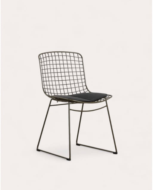 Sedia da Pranzo Metal con Schienale Alto Aras Fresh - Verde Nori