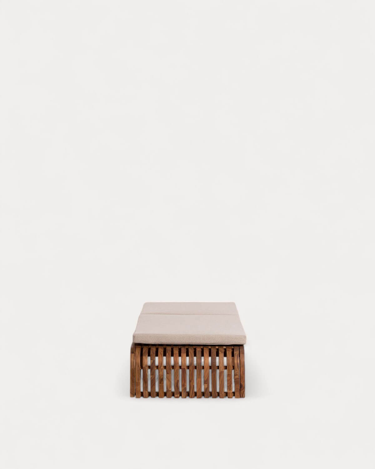 Pack da 2 Lettini Reclinabili in Legno di Acacia con Cuscino Hazan, immagine della galleria 6