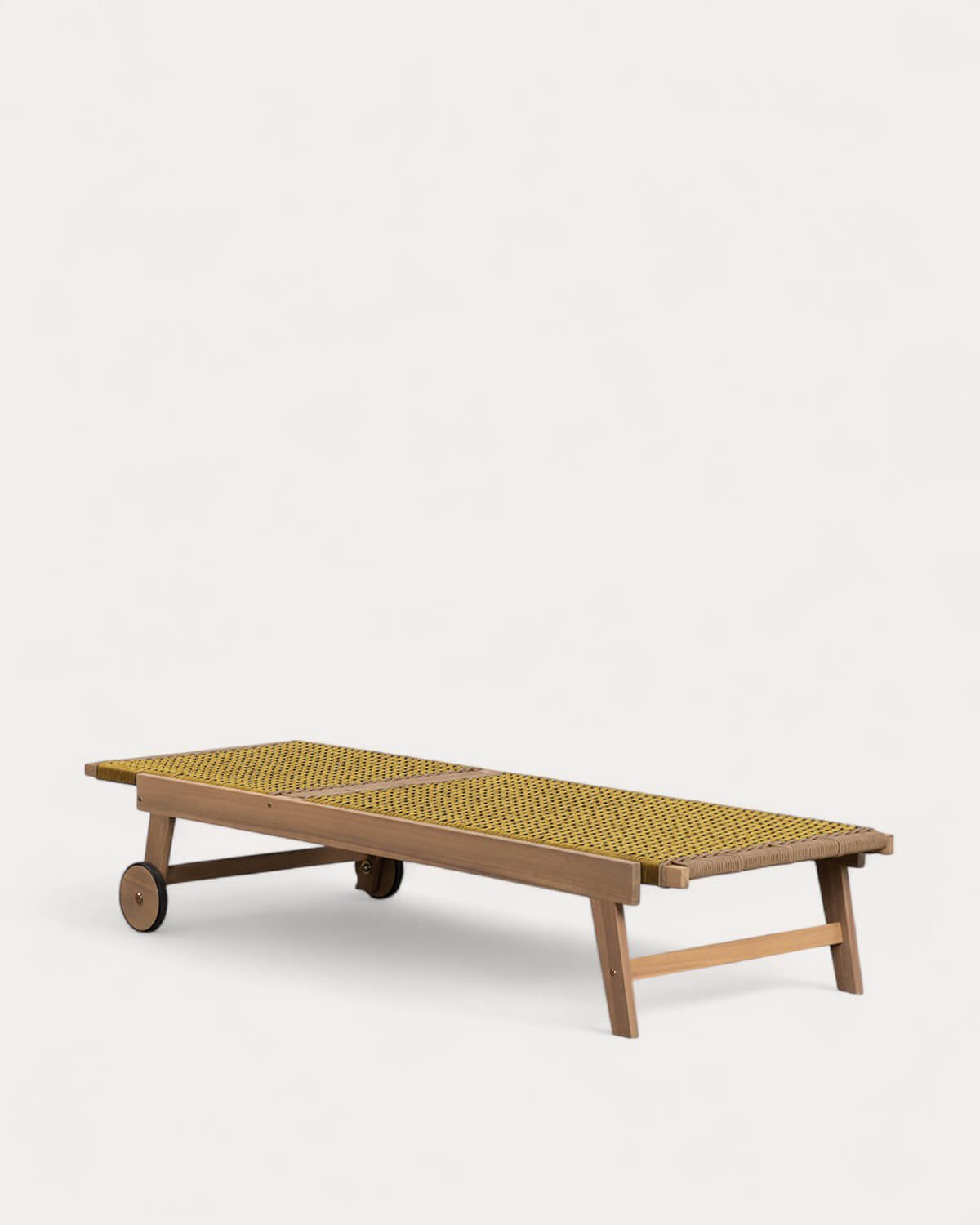 Lettino con Ruote in Legno di Acacia e Corda Mirle , immagine della galleria 6