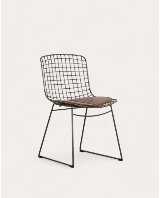 Set di 2 Sedie da Pranzo con Schienale Alto in Metallo Aras Fresh