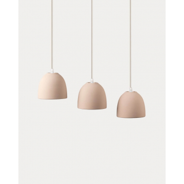 Lampada Da Tavolo In Ceramica Atmosphera Con 3 Rulli H33 – Decorazione Moderna Per Soggiorno E Camera