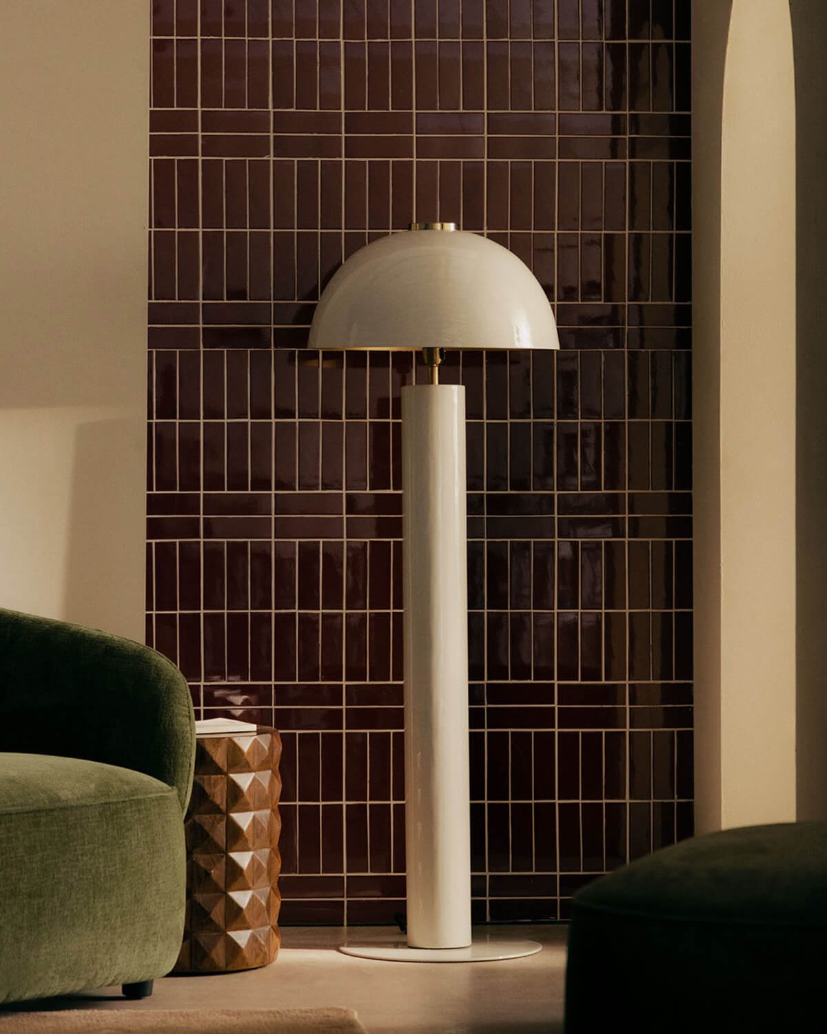 Lampada da Terra in Metallo (Ø50,5 cm) Seta , immagine della galleria 2