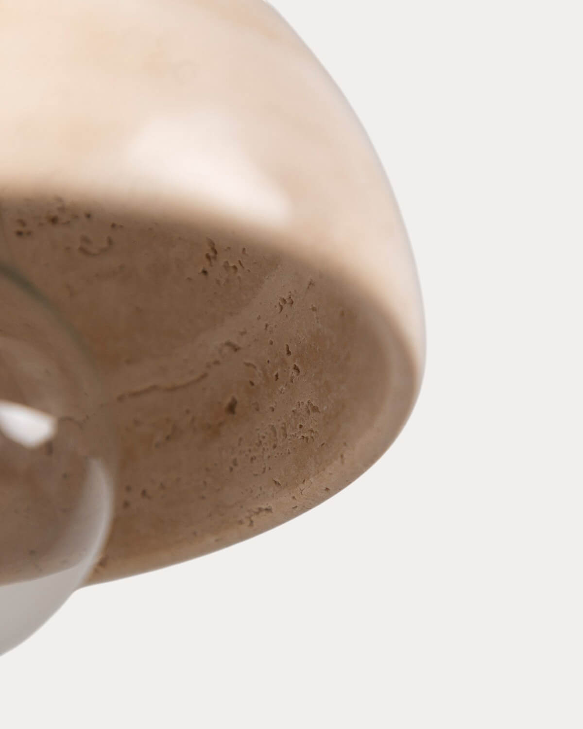 Lampada da Soffitto 3 Punti Luce in Marmo Travertino e Legno May, immagine della galleria 5