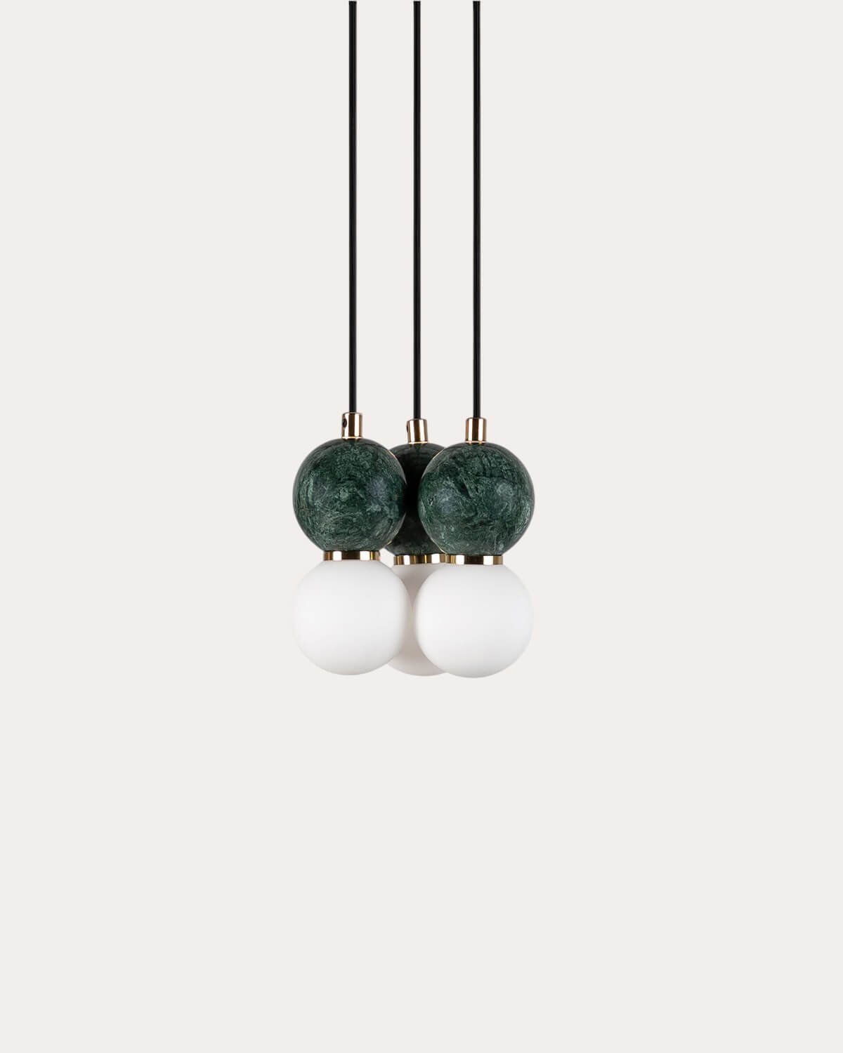 Lampada da Soffitto in Metallo 3 Punti Luce con Marmo Valenes, immagine della galleria 1