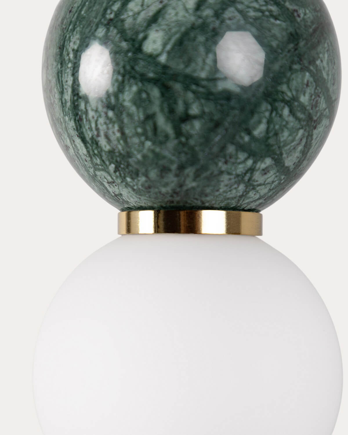 Lampada da Soffitto Ovale in Metallo con Marmo Valenes, immagine della galleria 4