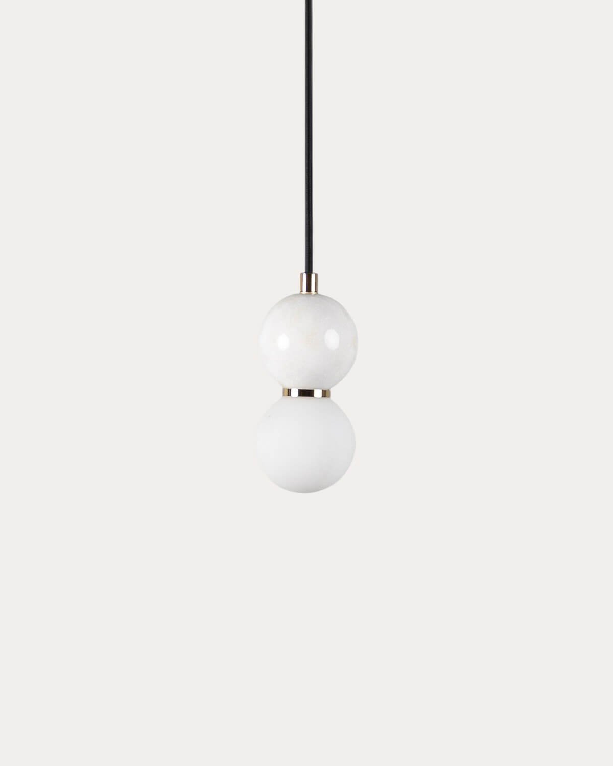 Lampada da Soffitto Ovale in Metallo con Marmo Valenes, immagine della galleria 1