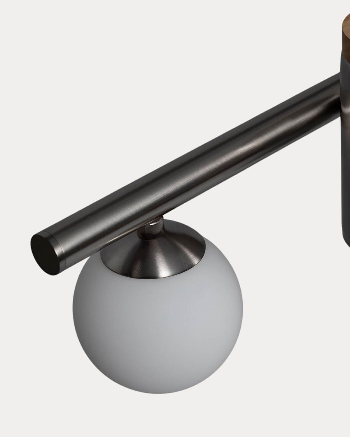 HOFSTEIN Plafoniera Chehalis 5 Luci - Lampada Da Soffitto Moderna Retrò In Metallo E Vetro (Nero/Fumé/Trasparente), Attacco G9