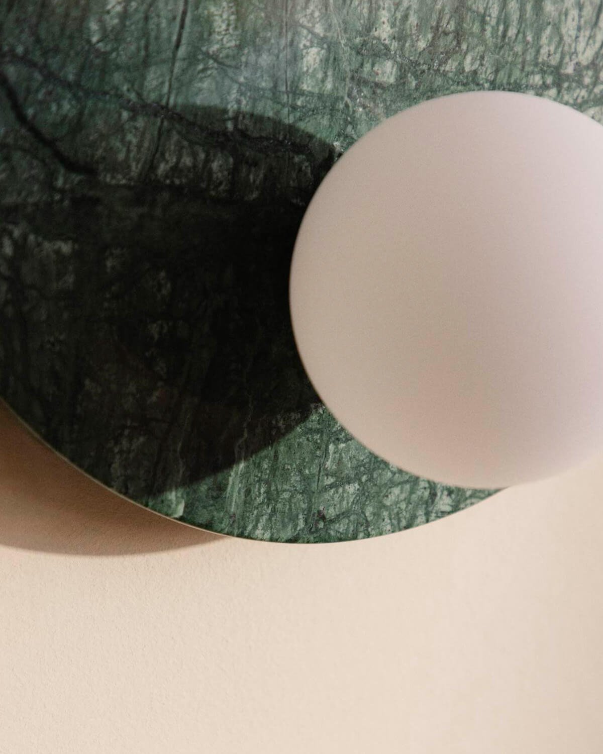 Lampada da Parete a Sfera Laterale in Marmo Lunas, immagine della galleria 3