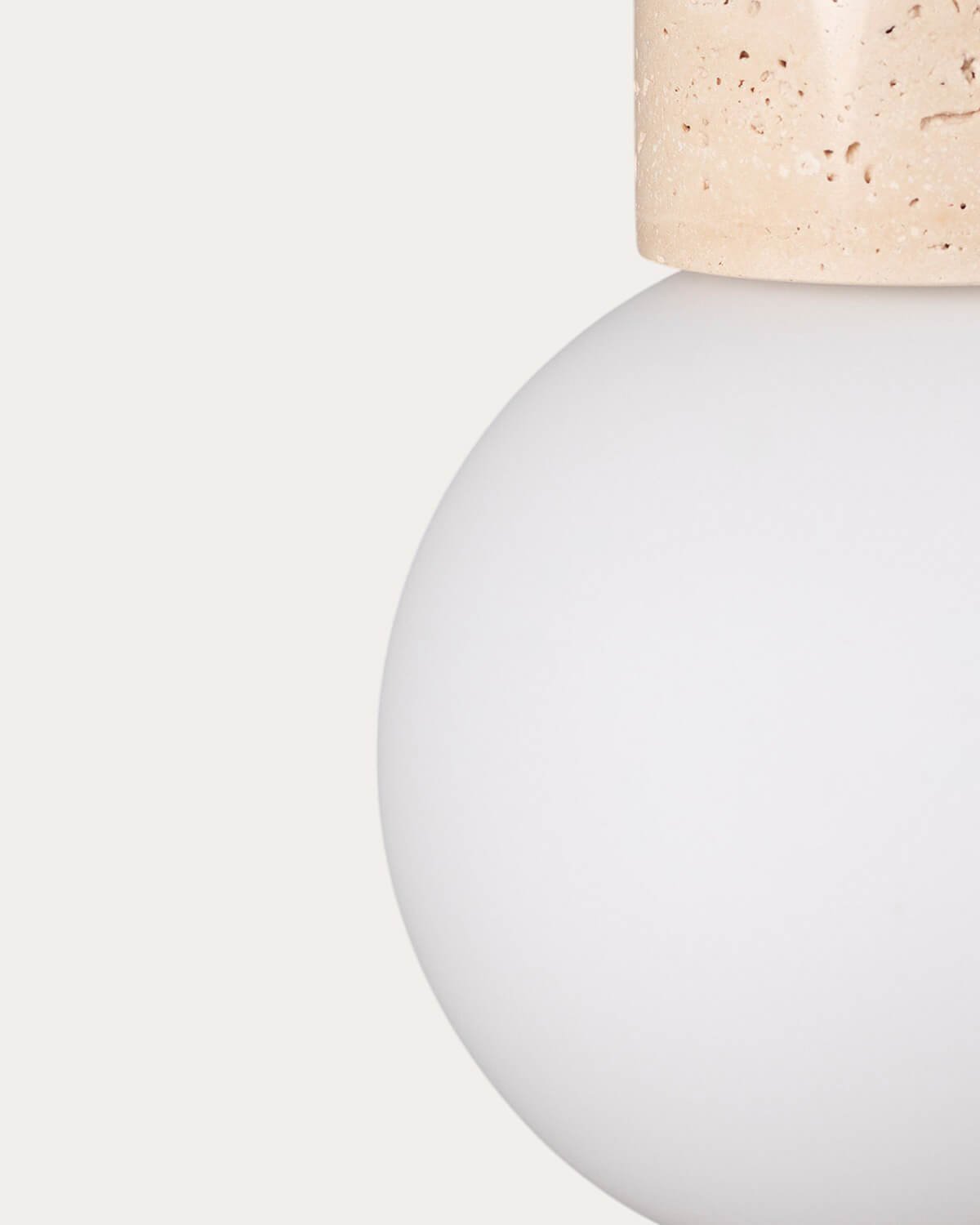 Lampada da Soffitto in Metallo con Marmo Travertino Eriel, immagine della galleria 5