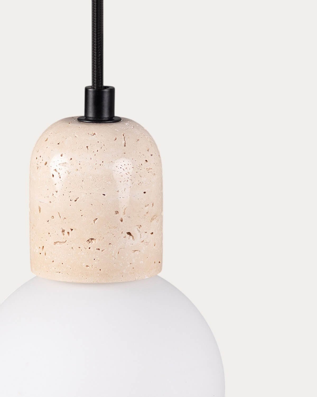 Lampada da Soffitto in Metallo con Marmo Travertino Eriel, immagine della galleria 6