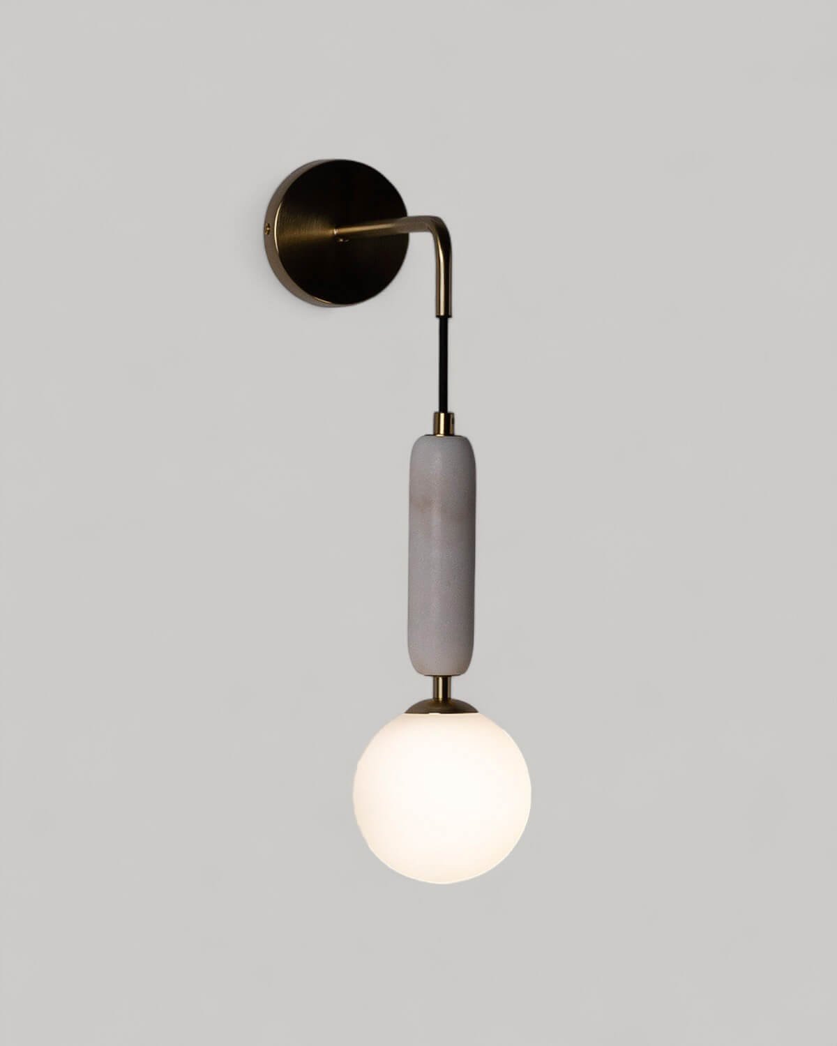 Lampada da Parete in Metallo con Braccio in Marmo Valenes , immagine della galleria 4