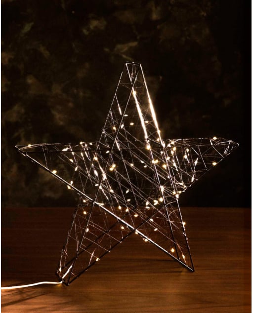 Figura Decorativa con Luci LED in Metallo Adak