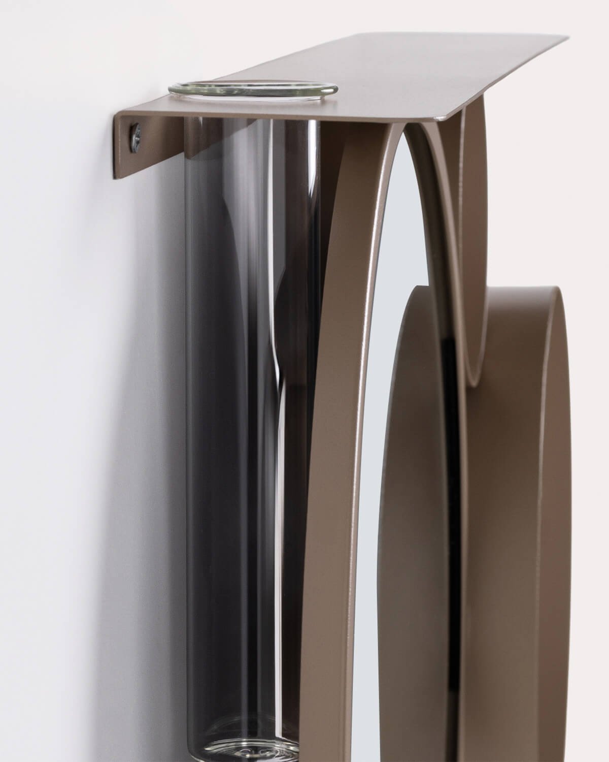 Specchio da Parete con Ripiano in Metallo (Ø28 cm) Elara, immagine della galleria 2