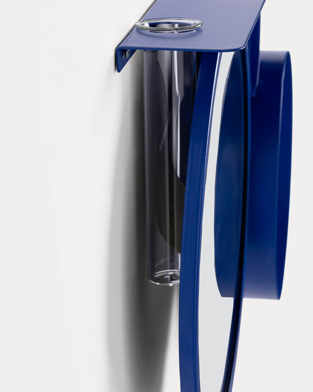 Specchio da Parete con Ripiano in Metallo (Ø28 cm) Elara, immagine della galleria 2